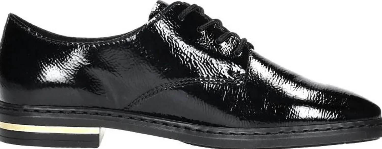Rieker Veterschoenen Laag Zwart lak Discount