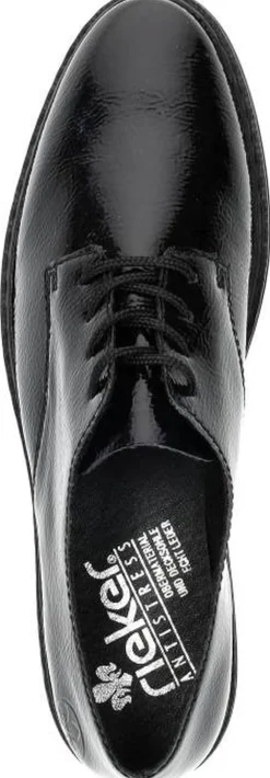 Rieker Veterschoenen Laag Zwart lak Discount