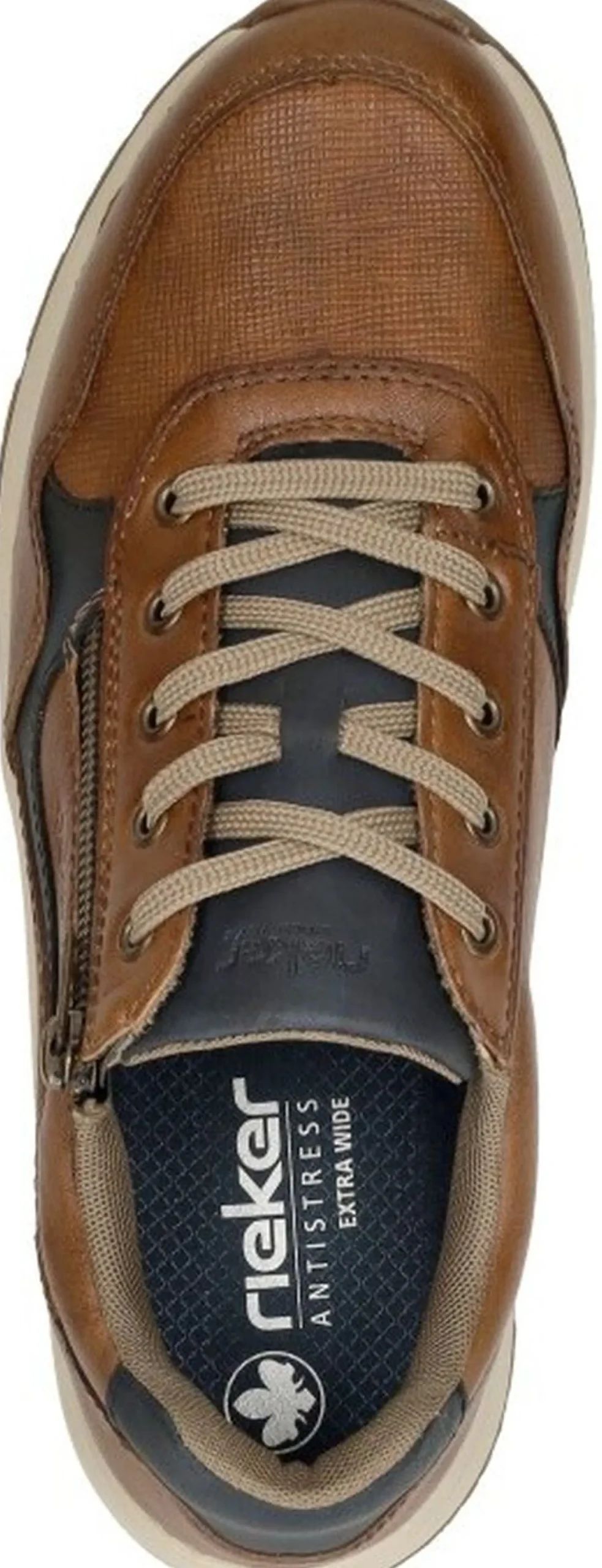 Rieker Veterschoenen Laag Cognac Clearance