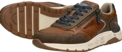 Mustang Veterschoenen Laag Cognac Clearance