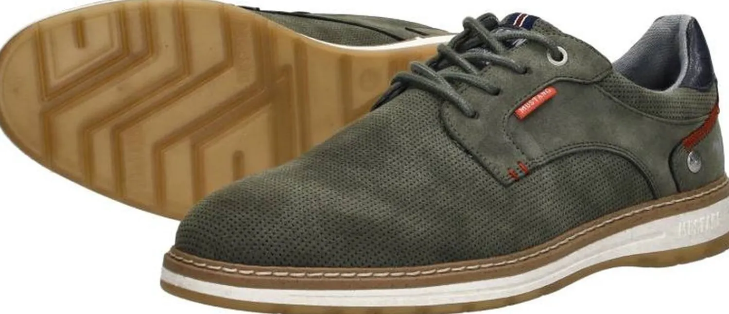Mustang Veterschoenen Laag Groen Clearance