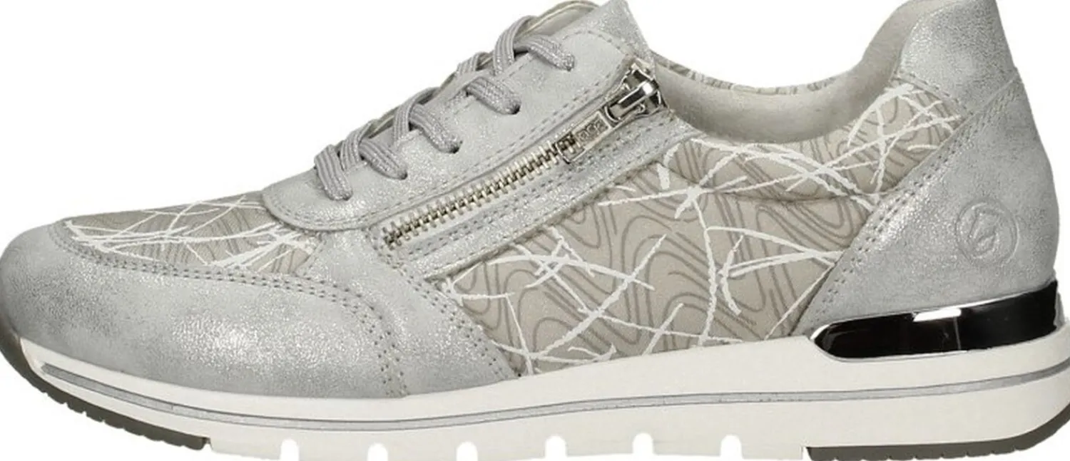 Remonte Veterschoenen Laag Lichtgrijs Clearance