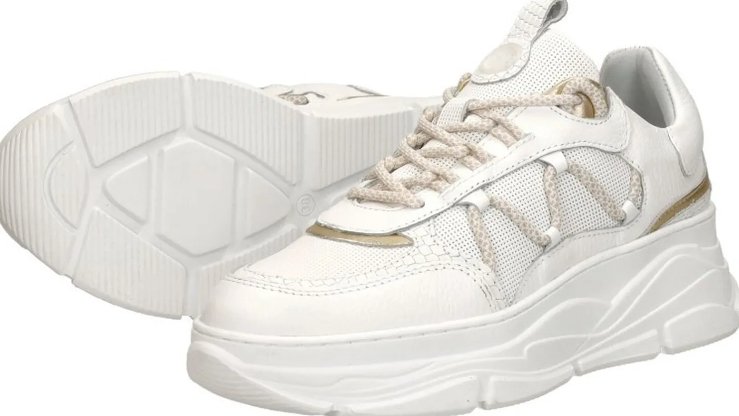 Sub55 Veterschoenen Laag Wit Discount