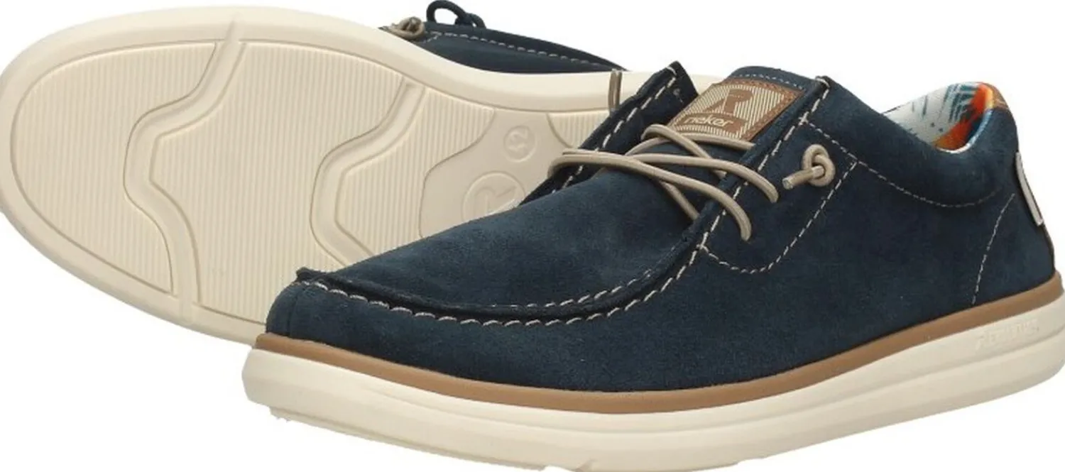 Rieker Veterschoenen Laag Blauw Outlet