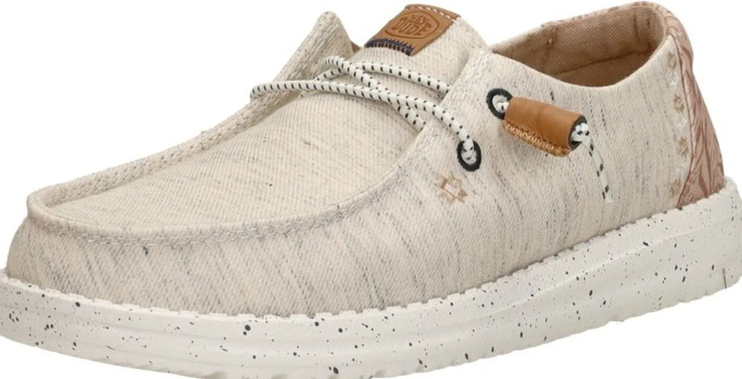 Hey Dude Wendy Heathered Slub Beige New