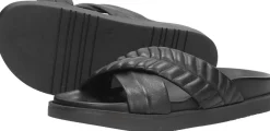 Red Rag Women Flat Sandal Padding Zwart Discount