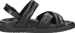 Red Rag Women Flat Sandal Padding Zwart Sale
