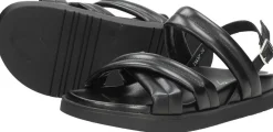 Red Rag Women Flat Sandal Padding Zwart Sale